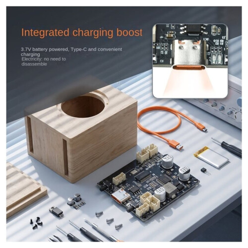 6.0 Amplifier Module 2x5W 3.7V Battery Powered TYPE C Integrated Boost Circuit  Speaker Modification Board 1