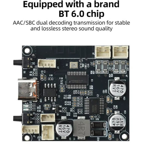 6.0 Amplifier Module 2x5W 3.7V Battery Powered TYPE C Integrated Boost Circuit  Speaker Modification Board 2