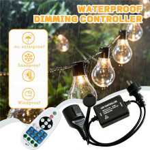 Atenuador de Luces LED de 750 W con Control Remoto, Interruptor de Enchufe y Temporizador, Interruptor Enchufable para Lámparas y Tiras de Luz,