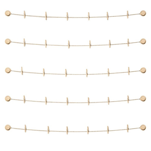 Hanging Photo Display Wall Decor - 30 Clips with Self Adhesive Hooks for Easy Installation