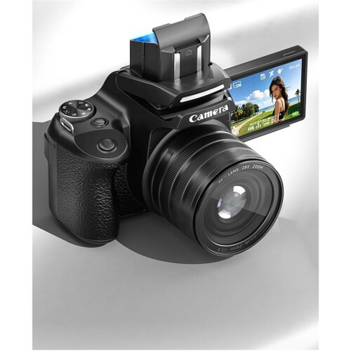 Câmera de 68MP com  Digital de 28x, Vídeo 4K A 60 FPS, Tela LCD Giratória de 2,8 Polegadas com Rotação de 180 Graus para Vloggers e Entusiastas. 2