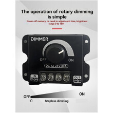 LED Dimmer LED Strip Dimmer 12V-24V 30A LED Monochrome Controller PWM Digital Stepless Dimming