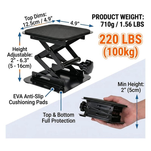 Garbage Disposal Support Bracket, Height Adjustable 2"-6.3" Under Sink Support Stand,Disposal Jack Holds  to 220LBS