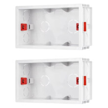 Dry Lining Box Gypsum Board Drywall Plaster Board 47mm Depth Wall Box Socket Cassette Screw Hole Space 120mm 2pc