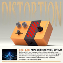 Klassisches Rock-Verzerrerpedal mit DIST/LEVEL/TONE-Regler und True Bypass für E-Gitarre