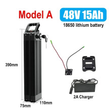 Batterie pour vélo électrique 48V 15Ah, avec chargeur et BMS, pour moteur 250W-750W