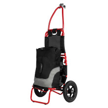 Sepnine Remorque à Roulettes Légère 8009T-RED, Mécanisme à Déclenchement Rapide pour Vélos et Poussettes