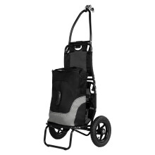 Sepnine Remorque à Roulettes 8009T-BLACK, Légère avec Mécanisme de Déverrouillage Rapide, pour Vélos et Poussettes