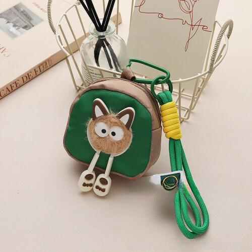 Soft Plush Cat Keyring Bag With Polyester Material For Daily Carry And Accessories 1