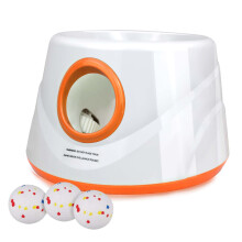 Lanceur de balle automatique pour chien moyen et grand, Rechargeable USB avec 3 balles ETPU, Orange-Type C
