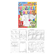 (1 Book) Mini Super Fun Colouring Puzzle Books