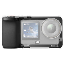 TELESIN Street Grip Kit Aid Hand Grip Remote Control Set Protective Case for OSMO Action6 Quick Release Rabbit Cage