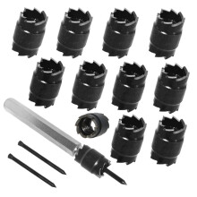Set van 14 Dubbelzijdige Puntlasfreesjes, 3/8" HSS Puntlasfreesjes, Verwijderaarboren, Zeskantige Plaatgatfreesjes