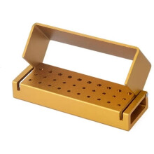 Organizzatore per Frese Abrasive A 30 Fori, Supporto per Frese Ad Alta e Bassa Velocità, Colore Oro