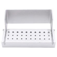 30 Holes Grinding Burr Organizer Storage Holder for High Speed & Low Speed Burs Holder Tool Sliver