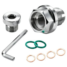 M18-1,5 X 15 mm Übergröße Piggyback-Ölablassschraube, Selbstschneidend, Edelstahl, Ölwannengewinde-Reparatursatz