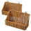 2 Pack Wicker Hanging Baskets - Woven Plastic Wall Mount Storage for Kitchen, Bathroom, Counter, Cabinet Door 1