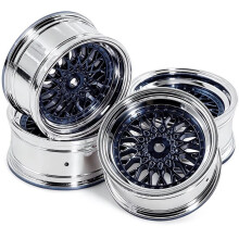 RED SPIDER 4Pcs Dual-Color Wheel Rims 12mm Hex Hub Fit 1/10 RC for -Road Car for TT01 TT02 XV01 Upgrade Parts C