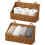 2 Pack Wicker Hanging Baskets - Woven Plastic Wall Mount Storage for Kitchen, Bathroom, Counter, Cabinet Door 6