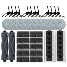 48-Delige Set Accessoires voor L30s Pro Ultra Heat Robotstofzuiger: Borstel, Dweil, Doek, Filter en Stofzak.