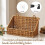 2 Pack Wicker Hanging Baskets - Woven Plastic Wall Mount Storage for Kitchen, Bathroom, Counter, Cabinet Door 5