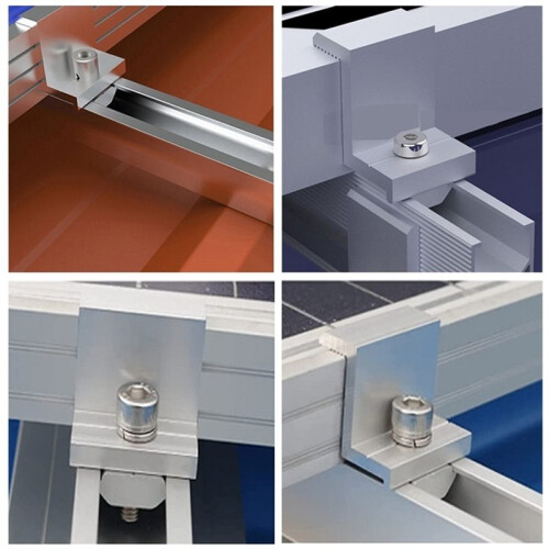Solar Panel Adjustable Bracket Clamp PV Bracket Mounting Clip Solar End Clamp 30Mm for Fixing Solar Panel Easy to Use 2