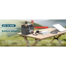 For Starlink Car Alligator Clip Power Adapter 12V/24V Boost 30V 2A Booster Adapter for Car/Truck/RV