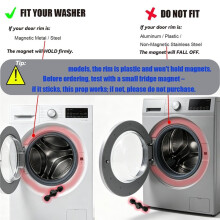 Front Load Washer Door Prop to Prevent Odors, Mold with Magnetic Stability & Adjustable Angle 4pcs