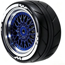 RED SPIDER 4 Stuks Tweekleurige Nylon Velgen met 12 mm Zeskantnaaf, Geschikt voor 1/10 RC-Auto'S voor  TT01 TT02 XV01 Upgrade-Onderdelen A