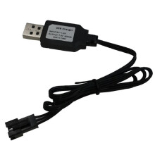 7.4V RC Car Li-Po Battery Charger with SM-3P Plug, LED Indicator, Overcharge Protection for Toy Remote Control Vehicles