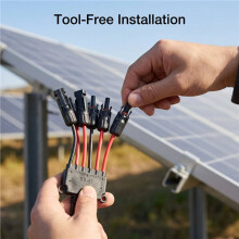 2 to 6 Y Branch P Solar Connectors for Solar Panels, Tool-Free Connectors 10awg, Solar Panel Splitter, for Boat and RV.