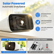 AS63-Solar Powered Tuya Zigbee Humidity and Temperature Sensor Remote Monitoring Hygrometer Thermometer Alerts for Home