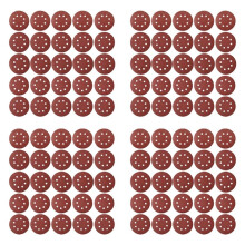 5-Calowe Tarcze Ścierne z 8 Otworami do Szlifierek Oscylacyjnych, Gradacja 80-320, Papier Ścierny Samoprzylepny, 125 mm, Rzep