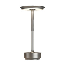 1 Pack Rechargeable Cordless Table Lamp, 5200mAh Battery Table Light for Outdoor/Dinner/Patio/Restaurant Silver