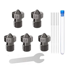 V6 Nozzle Hardened Steel 0.4mm 1.75mm Filament M6 3D Printer Nozzle for 3 Hotend Titan Extruder Prusa I3 MK3
