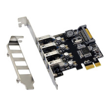 Low Profile 4 PCI-E to USB 3.0 HUB PCI Express Expansion Card Adapter 5Gbps USB1.1/2.0/3.0 Operating Systems
