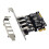 Carte D'Extension PCI Express à Profil Bas, 4  PCI-E Vers USB 3.0, Adaptateur 5 Gbit/S, Systèmes D'Exploitation USB 1.1/2.0/3.0 1