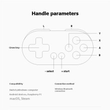 8BitDo Zero 2 Mando de Juegos Inalámbrico para Windows para Android MacOS NS OLED para Android TV B