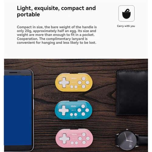 8BitDo Zero 2  Gamepad Wireless Game Controller for   Windows Android MacOS NS OLED Android TV C 1