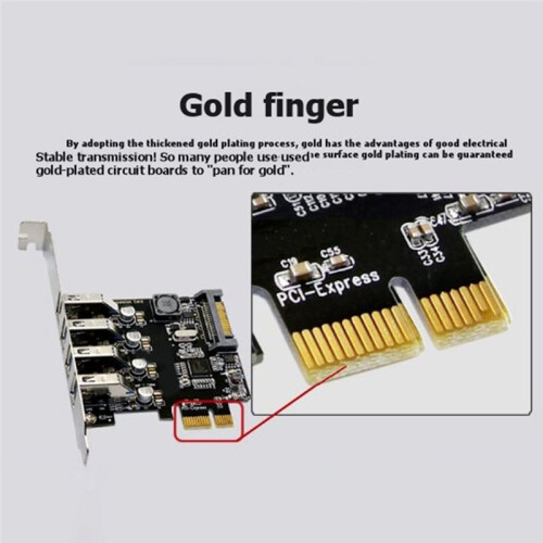 Low Profile 4  PCI-E to USB 3.0 HUB PCI Express Expansion Card Adapter 5Gbps USB1.1/2.0/3.0 Operating Systems 2