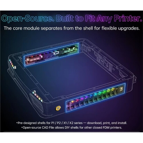 Vent for  P1/P2/X1/X2 Auto Airflow Control Anti-Clog RGB Status Light Plug and 2