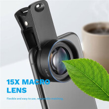 15X Macro Lens External Camera for Mobile Phones with 37mm Lens Clamp HD Smartphone Camera Accessories