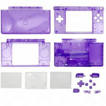 Komplettes Gehäuse für NDS Lite/für NDSL, Abdeckung, Tasten, Bildschirmlinse, Schrauben-Set, Transparent, DIY-Gehäuse B