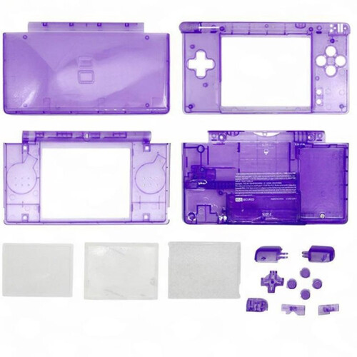 Full Housing Shell for  NDS Lite/NDSL Case Cover Button Screen Len Screws Kit Clear Transparent DIY Shell A