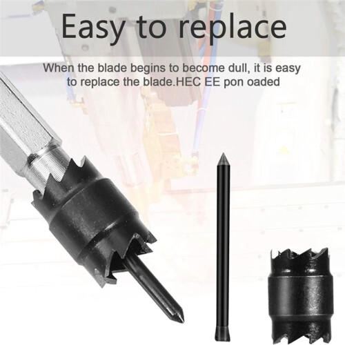 14 Pack Spot Weld Cutter Sets Double Sided, 3/8" HSS Spot Weld Cutter Remover Drill Bits Hex Sheet Hole Cutter Remover 2