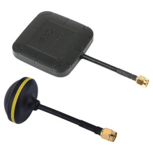 Juego de Antenas de Panel Plano de Alta Ganancia y Hongo para Receptor FPV 5.8G para Gafas de Transmisor de Dron RC Quadcopter