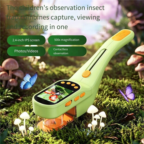 8 LED Fill Light Microscope 2.4Inch Screen High-Definition Bug Catcher Microscope IPS Screen Magnifying Function 1