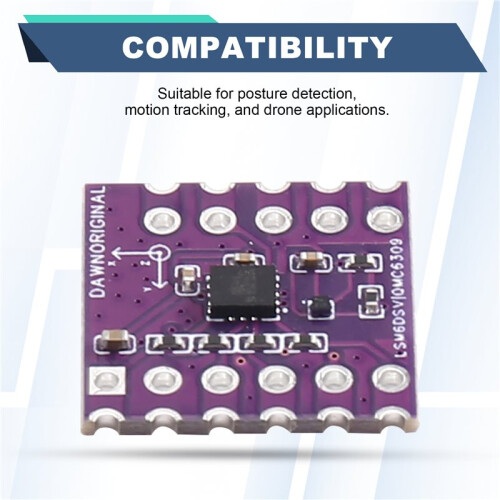 LSM6DSV + QMC6309 Nine-Axis Sensor Module Gyroscope Accelerometer with QMC6309 Magnetometer for Smol Slime 2