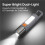 2Pcs Super Bright LED Flashlight Portable Strong Lighting Flashlamp with Telescopic Focus Camping Hanging Flashlights 1