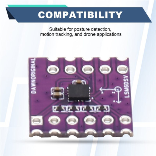 LSM6DSV 6-Axis Sensor Module Six-Axis IMU Module Gyroscope and Accelerometer for SPI/IIC Smol Slime 2